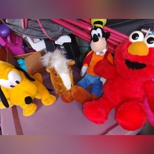 Plush Toy Set - Red, Yellow, Brown
